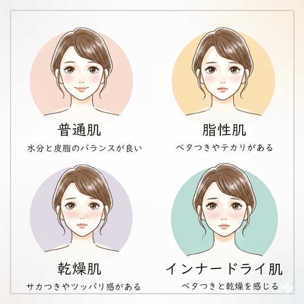 インナードライ肌と他の肌タイプとの違い