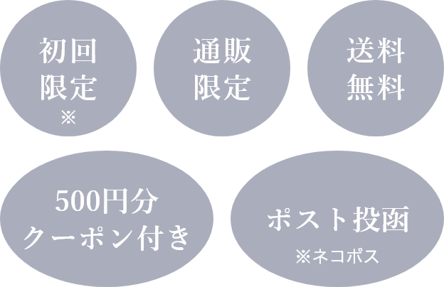 初回限定 通販限定 送料無料 500円分クーポン付き ポスト投函